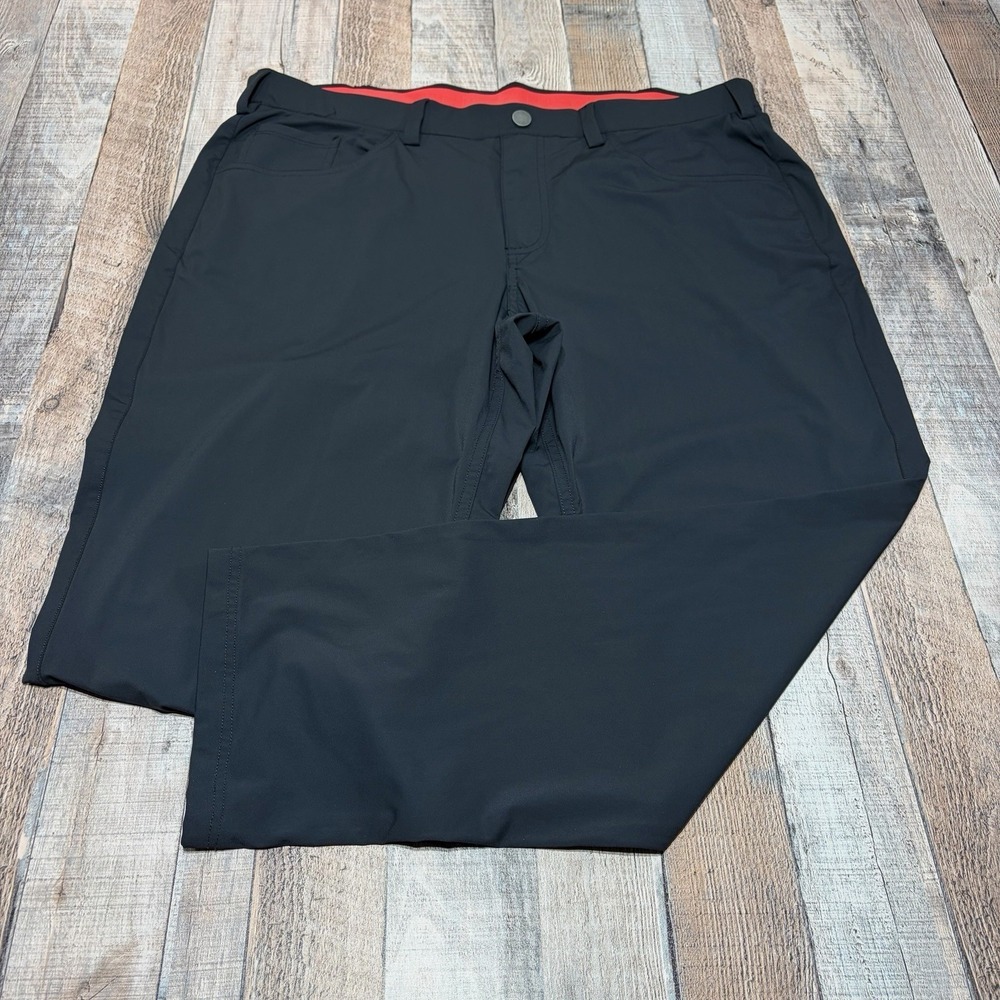 Redvanly Performance Kent Golf Pants Men's XL Black Stretch 5 Pocket Flat Front